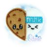 OAD Cookie and Milk Heart Feltie 80072 Milk and Cookie Heart