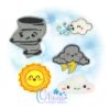 OAD Weather Feltie Set 80072 Kawaii Weather Feltie Set