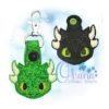 OAD Dragon KC 80072 Dragon Key Chain Embroidery