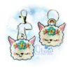 OAD Floral Llama KC 80072 Llama Key Chain Embroidery