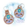 Floral Sloth Key Chain