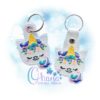 Floral Unicorn Key Chain
