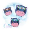 OAD Floral Hippo Feltie 800(1)72 Floral Crown Hippo Feltie