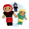Football Player Stuffie Embroidery