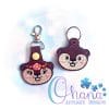 Floral otter Key Chain Embroidery
