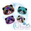 Floral Panda Feltie Embroidery