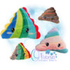 OAD 20.07 Rainbow Poo Stuffie 2000 Rainbow Poo Stuffie Embroidery