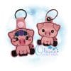 Floral Pig Key Chain Floral Pig Key Chain
