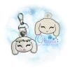 OAD Floral Bunny KC AK 80072 Floral Boho Bunny Key Chain