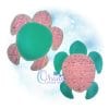 OAD Honu Coaster DD 80072 Honu Turtle Coaster Embroidery