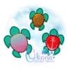 OAD Honu Turtle Feltie MaggieH 80072 Honu Turtle Feltie Embroidery