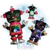 Robot Stuffie Embroidery Design
