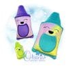 OAD Crayon Stuffie RG 80072 Crayon Stuffie Embroidery Design