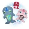 OAD Narwhal Stuffie EC 80072 Nellie Narwhal Stuffie Embroidery