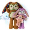 OAD Cheeky Bunny Stuffie JH 80072 Cheeky Bunny Stuffie Embroidery