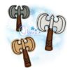 OAD Axe Feltie AK 80072 Double Axe Feltie Embroidery