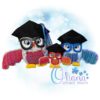 OAD Grad Owl Stuffies RG 80072 Geeky Owl Stuffie Embroidery
