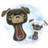 Pug Rattle Embroidery Design