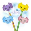 Axolotl Pencil Topper Embroidery