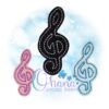 Treble Clef Feltie Embroidery