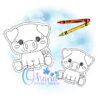 Pig Flat Coloring Doll