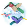 OAD Hummingbird Stuffie RG 800 Hummingbird Stuffie Embroidery Design
