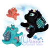 OAD Dragon Stuffie RG 800 Dragon Huggie Stuffie Embroidery