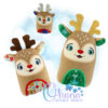 Reindeer Eggie Stuffie Embroidery