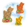 OAD Floral Fawn Silhouette Feltie 800 (1) Floral Deer Silhouette Feltie