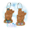 OAD Floral Fawn Silhouette KC 800 Deer Silhouette Key Chain