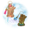 OAD Floral Fawn Silhouette KC 800 copy Deer Silhouette Key Chain