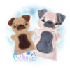 OAD Pug HP 800 Pug Hand Puppet Embroidery