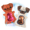 OAD Pug HP 800 copy Pug Hand Puppet Embroidery
