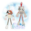 OAD Calico Cat CCH AK 2000 Calico Cat Candy Cane Holder