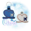 Heart Airplane Key Chain