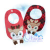 OAD Reindeer Bib EC 2000 Reindeer Bib Embroidery Design