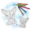 OAD Chihuahua FCD 2000 Chihuahua Flat Coloring Doll