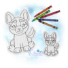 German Shepherd Flat Coloring Doll