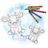 Goat Flat Coloring Doll