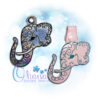 OAD Swirly Elephant KC BR 2000 Elephant Key Chain
