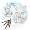 Kangaroo Flat Coloring Doll