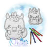 Dragon Flat Coloring Doll