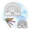 OAD Boho Rainbow FCD 2000 Boho Rainbow Flat Coloring Doll
