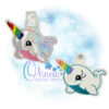 OAD Rainbow Narwhal KC 2000(1) Narwhal Key Chain