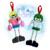 OAD Football CCH 2000 Football Player Candy Cane Holder Ornament