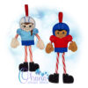 OAD Football CCH 2000 copy Football Player Candy Cane Holder Ornament