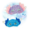 Axolotl Sleep Mask Embroidery
