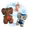 OAD Chubby Mammoth 2000 copy Chubby Mammoth Stuffie Embroidery