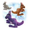 3D Kangaroo Stuffie Embroidery