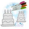 Birthday Cake Flat Coloring